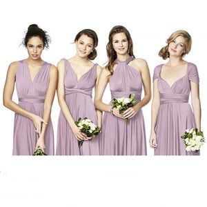 Peach/Coral Maxi Wrap Bridesmaid Dress